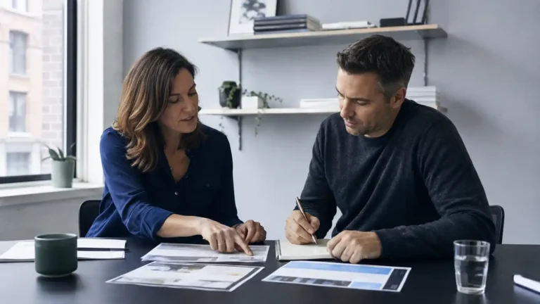 Business team comparing digital marketing agency proposals before choosing a partner