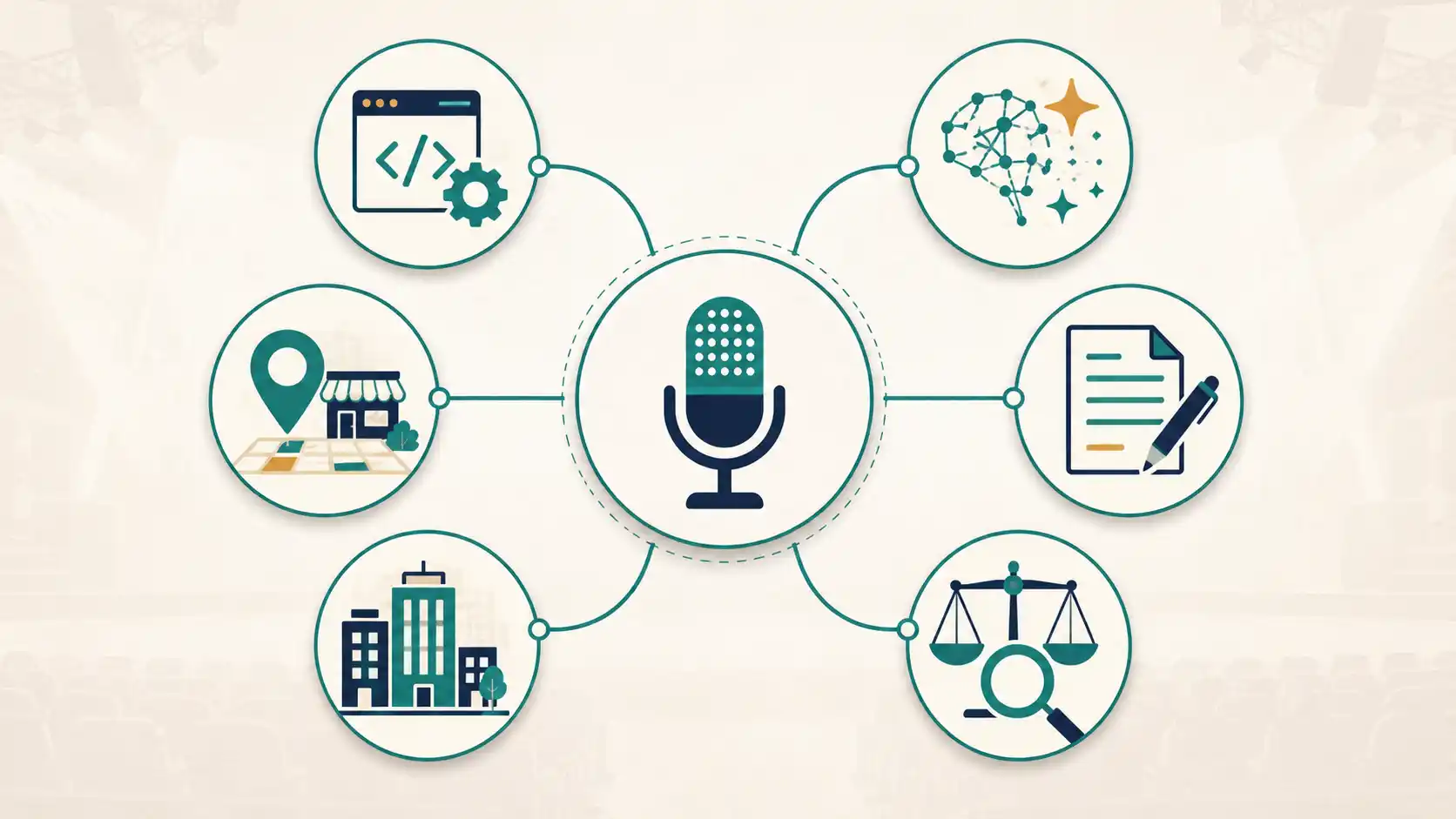 SEO speakers matched to technical, AI search, local, content, enterprise, and legal SEO topics