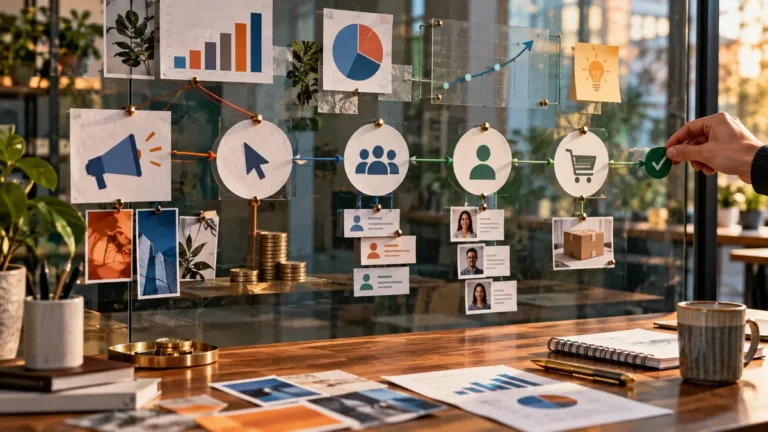PPC reporting process connecting Google Ads spend, qualified outcomes, analysis, and campaign decisions