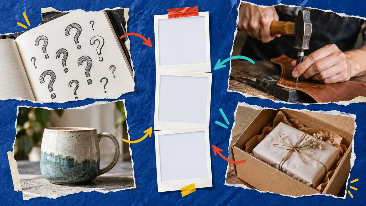 Customer questions, practical work, proof, and an offer feeding a focused social media content plan